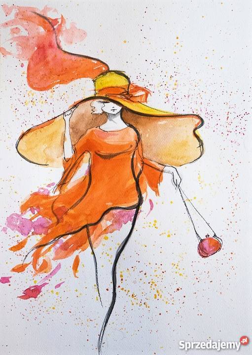 TEN KAPELUSZ WYSMUKLA NOGI akwarela artystki