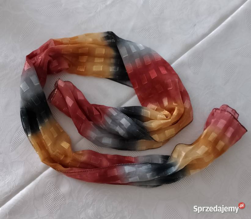 SZALIK wielobarwny delikatny szal połyskujący dł Oborniki