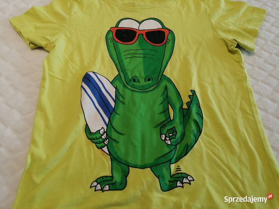 Koszulka krótki rękaw żółta krokodyl 104 Odzież Czeladź