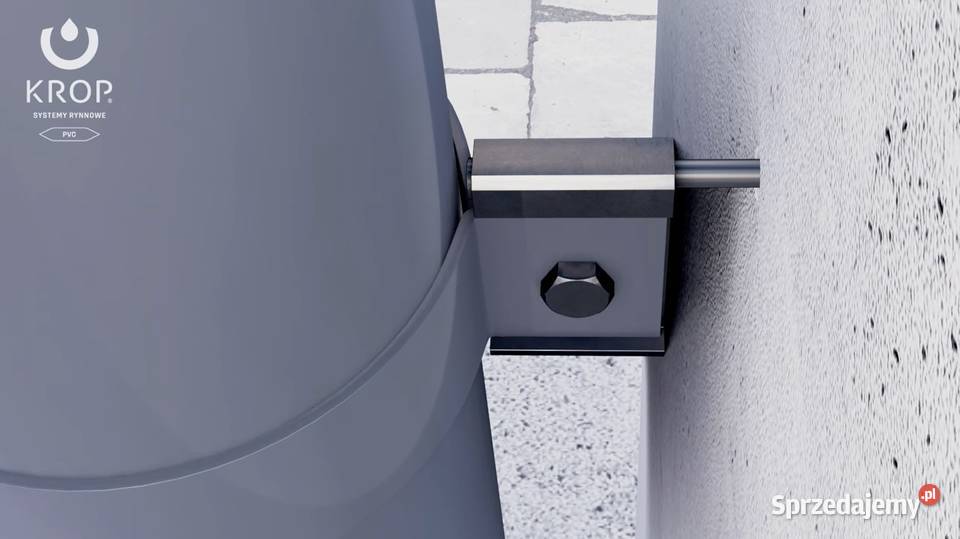 Krop OBEJMA RURY SPUSTOWEJ fi 90 PVC BRĄZ podlaskie
