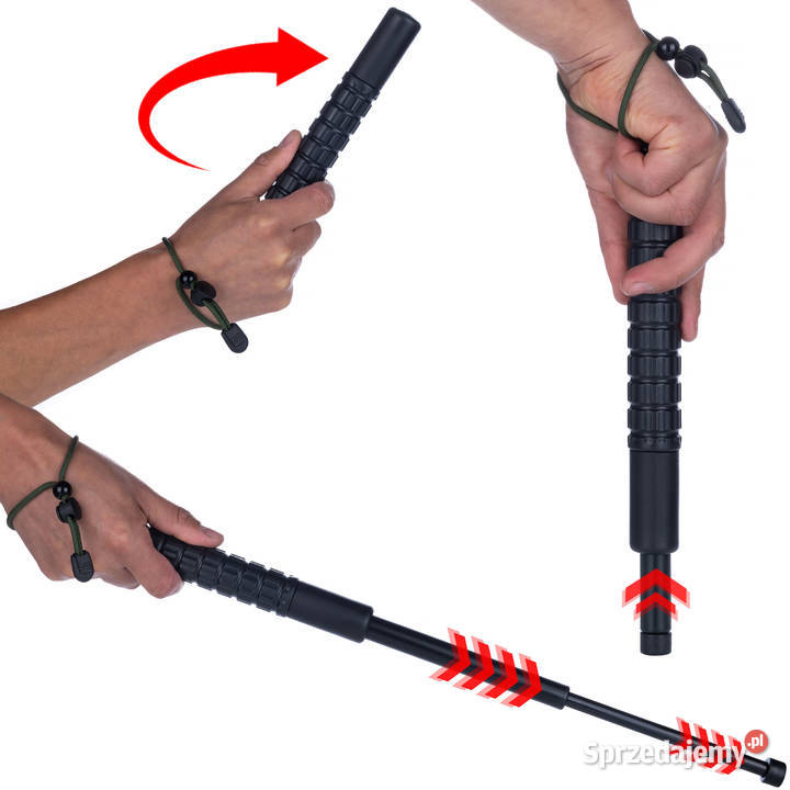 Pałka Teleskopowa 555 mm Czarny Chrom Etui Ludźmierz