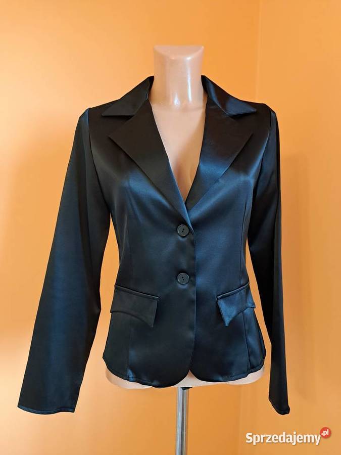 Żakiet czarny błyszczący cienki Marynarki i żakiety Brzesko