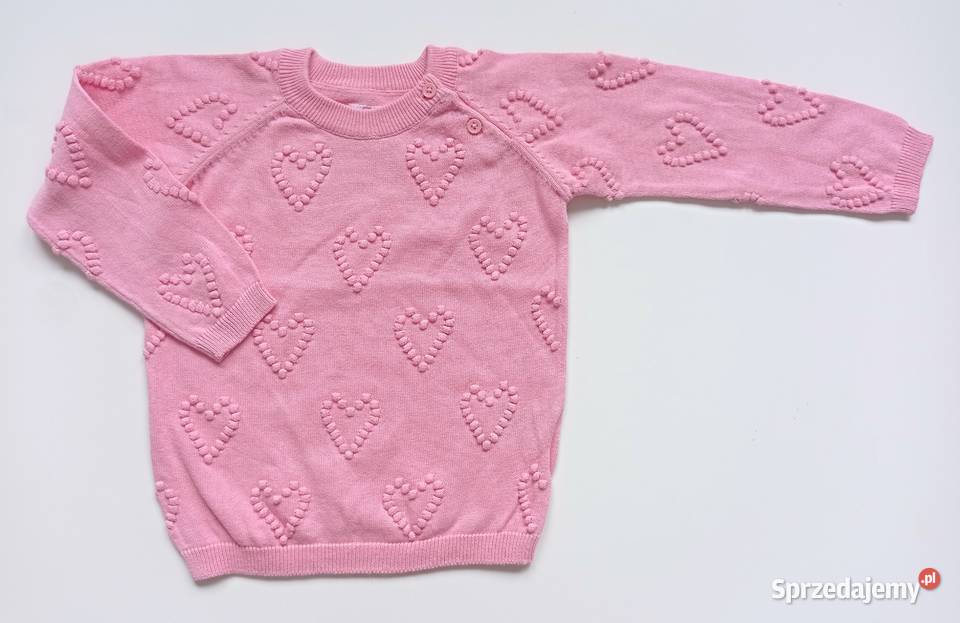 Nowy walentynkowy sweter w serduszka 3D 92 So śląskie Katowice