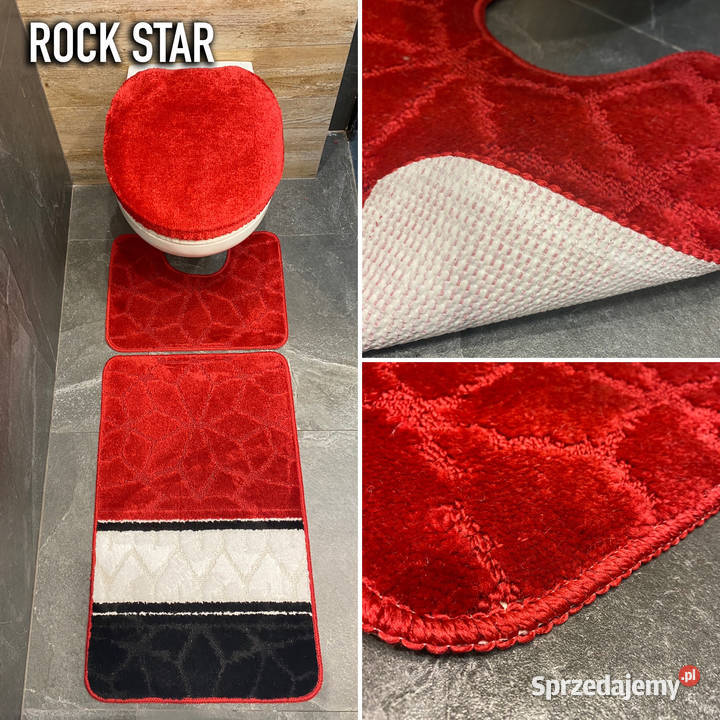 ZESTAW DYWANIKÓW ŁAZIENKOWYCH 50X80 ROCK STAR Dywaniki łazienkowe Białystok