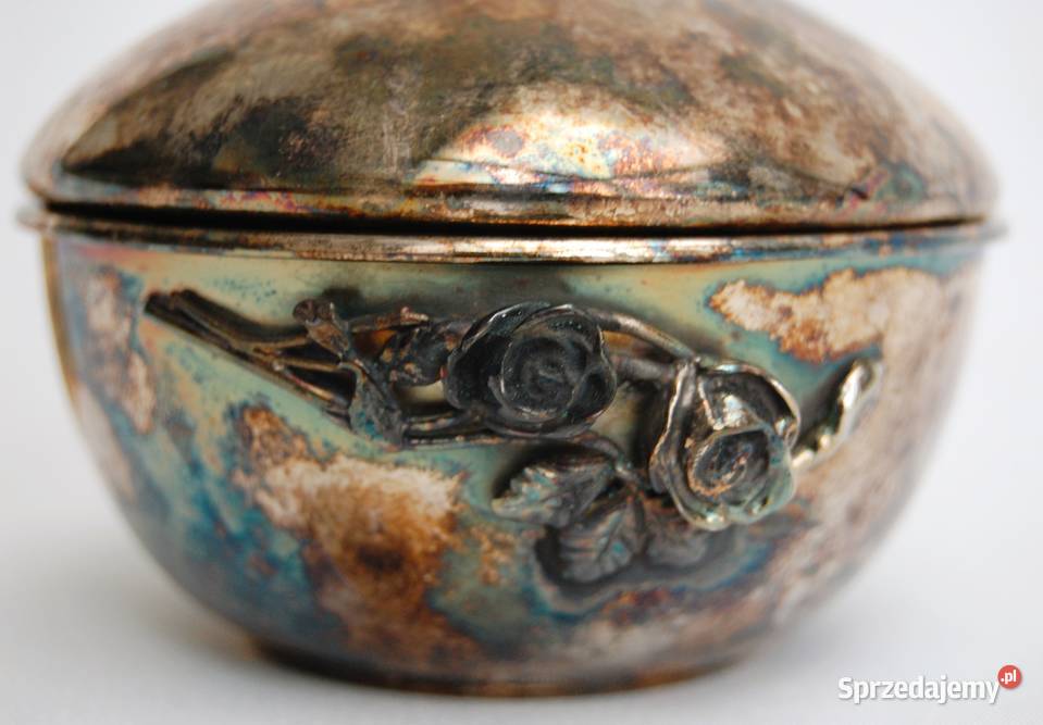 Nowa posrebrzana cukiernica platerowana srebrem