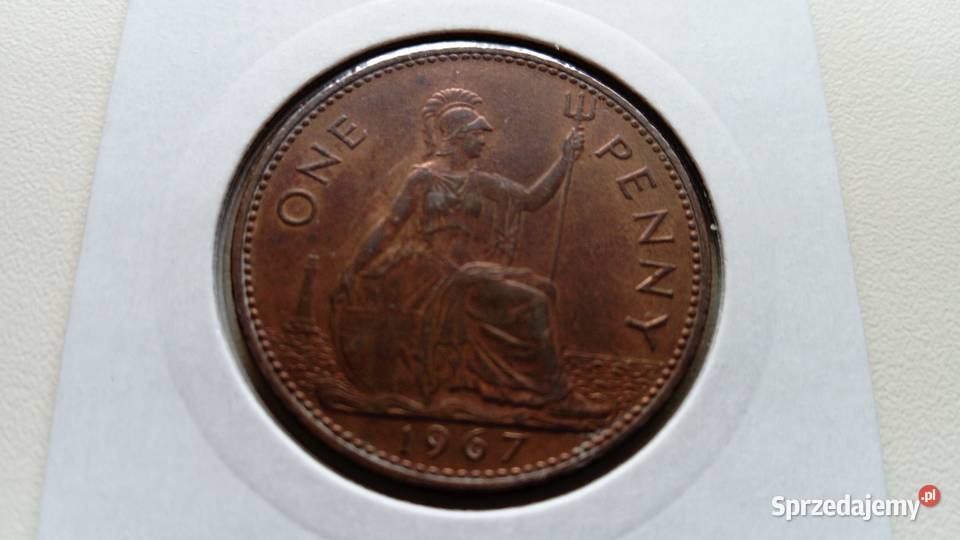 Moneta 1 pence 1967 r Mosina