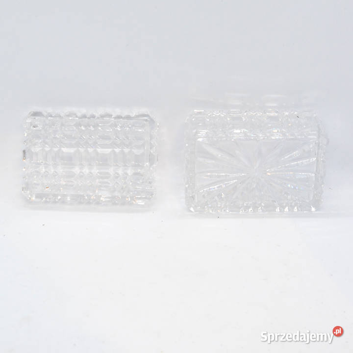 Kryształowa popielnica z papierośnicą Huta Szkła Warszawa