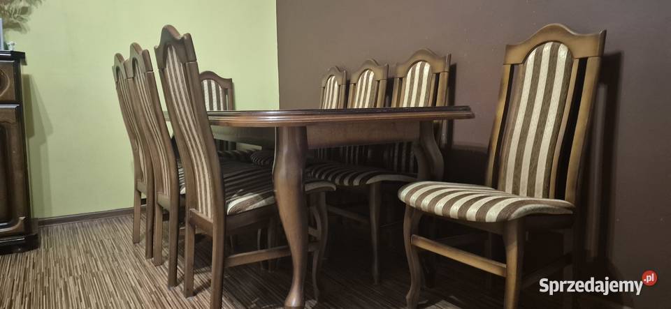Stół drewniany z krzeslami łódzkie sprzedam