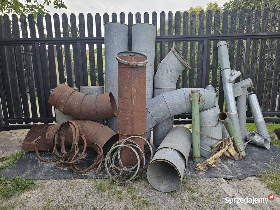 Rury metalowe 400mm kolana stalowe i ocynkowane Górno