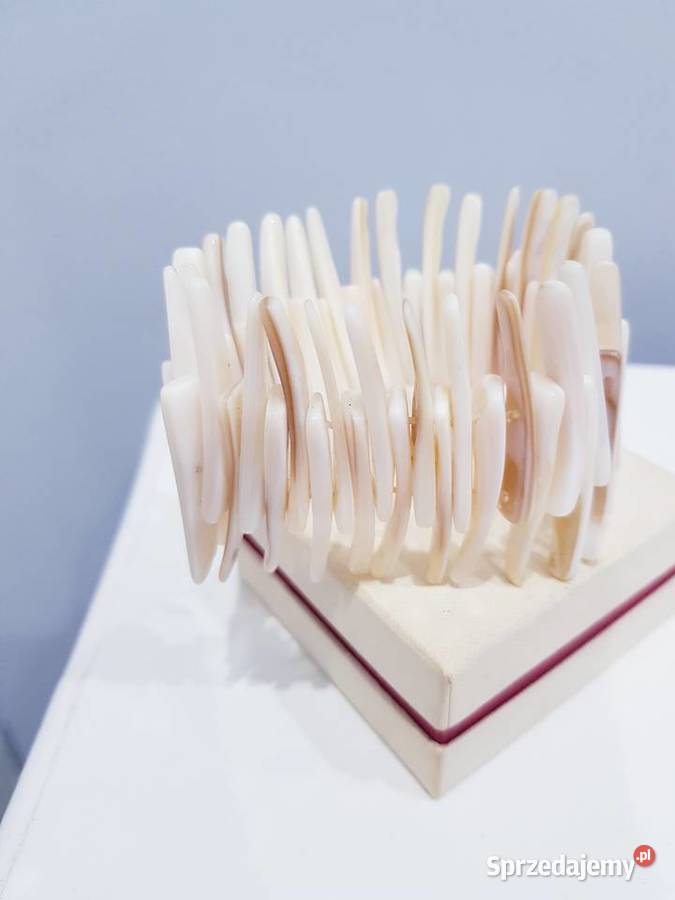 Beżowobrązowa bransoletka z masy perłowej Bransoletki Dąbrowa Górnicza