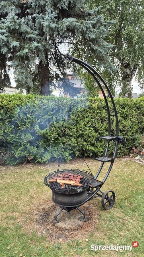 Grill wiszacy palenisko mobilny metalowy