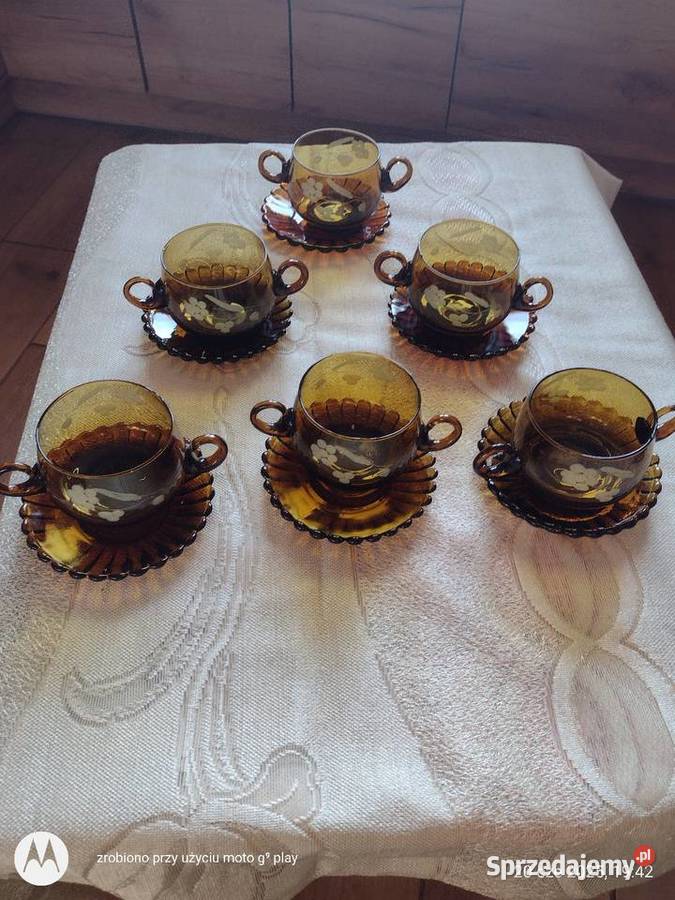 Bulionowki Piękne Szkło Miodowe Krosno