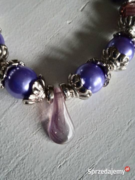 BRANSOLETKA Z KRYSZTAŁÓW OPALI I KORALIKÓW Ozdoby wielkopolskie Piła