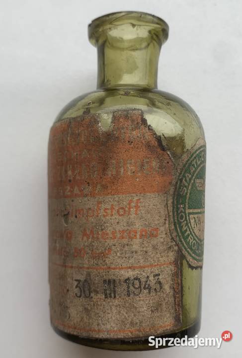 Warszawa 1943 butelka szczepionce durowa Łowicz