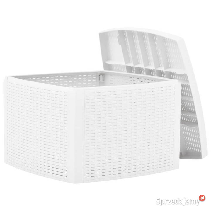 Stolik boczny biały 54x54x365 plastikowy WM48774 mazowieckie