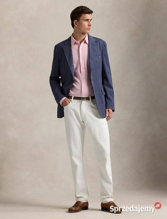 Koszula męska Ralph Lauren bawełniana różowa Białystok