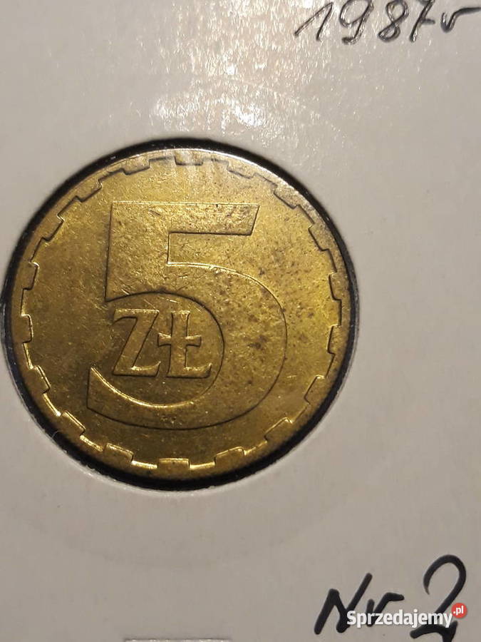 5 złotych 1987 r 2 około mennicze Konin