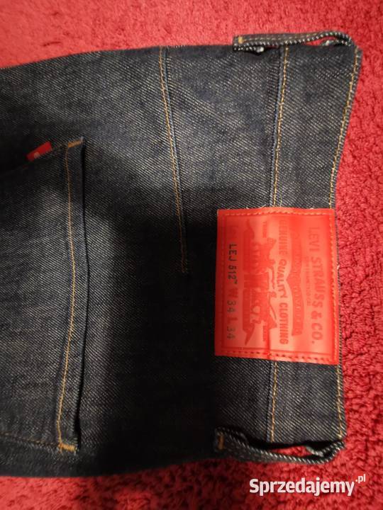 Levis 512 Slim Fit Taper W34 L34 Jeansy Super Łask