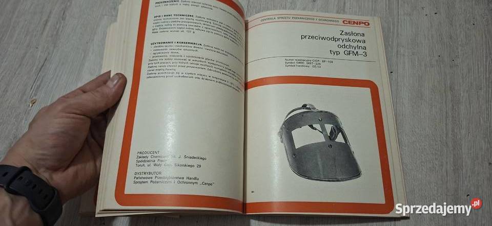Katalog sprzętu ochrony osobistej CENPO wyd 1976 Łęczyca