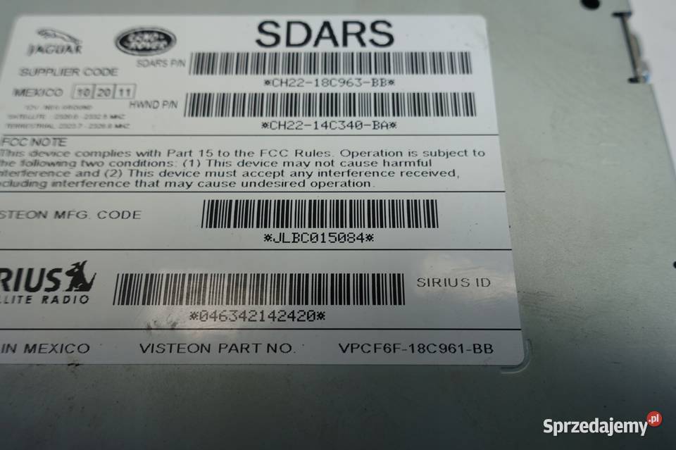 Jaguar XJ X351 MODUŁ STEROWNIK CH2218C963BB lubelskie Rudka