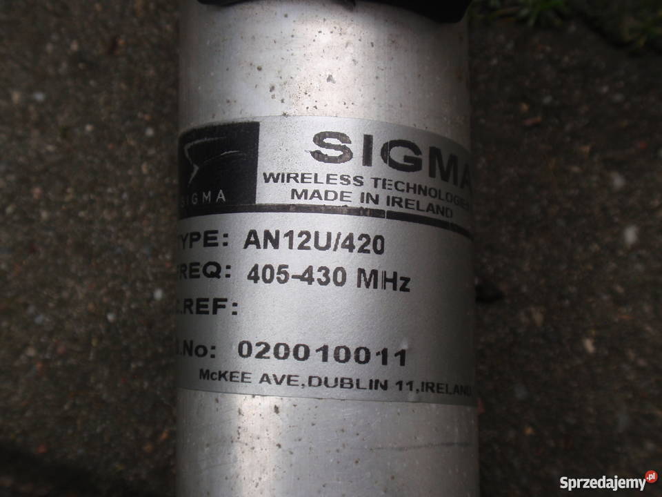 Antena SIGMA AN12U420 405430MHz Nowy Sącz