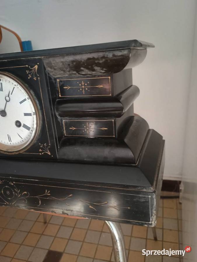 Marmurowy zegar kominkowy francuski Rzeszów sprzedam