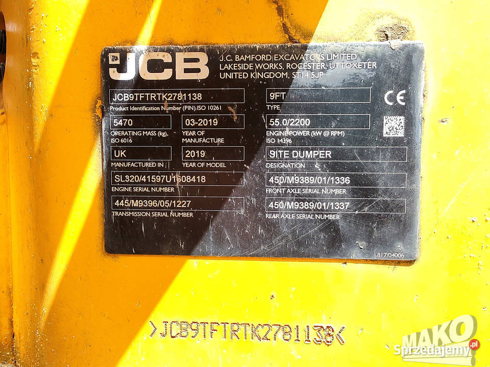 JCB 9TFT Wozidło budowlane kobelkowe Ostrowiec Świętokrzyski