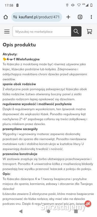 Łóżeczko dostawne Costway Meble Skarżysko-Kamienna