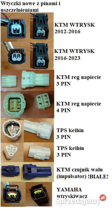 czujnik przewód licznika KTM wtyczki wtrysk śląskie Blachownia