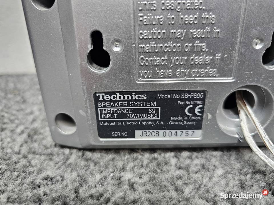 głośniki surround Technics 2 sztuki SB95 Odtwarzacze CD i MD Kraków
