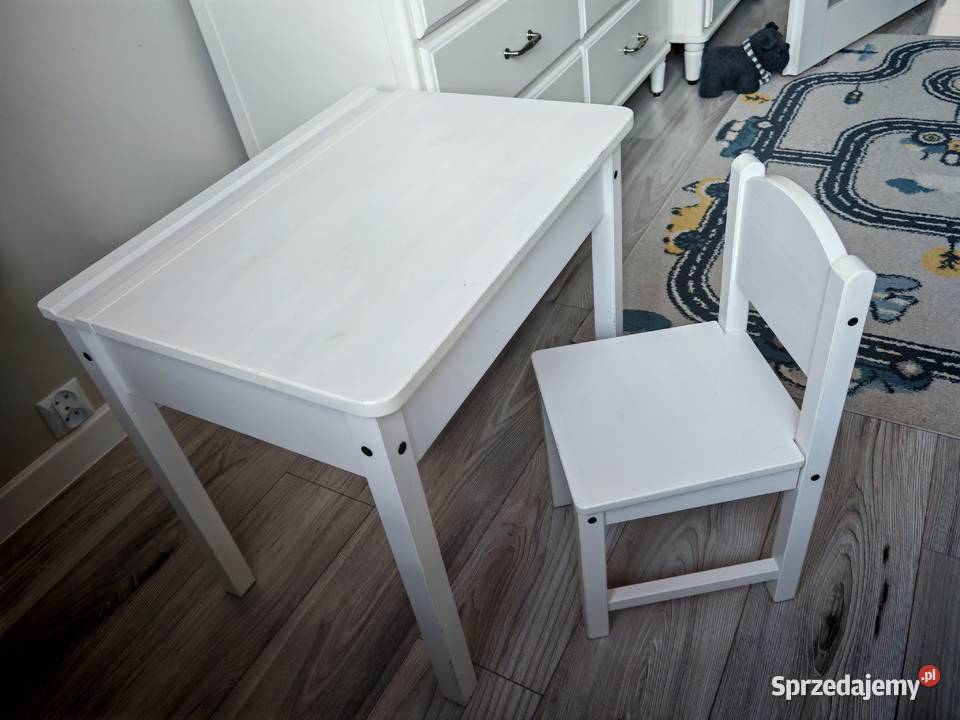 Ikea Sundvik biurko i krzesło IKEA białe zestaw