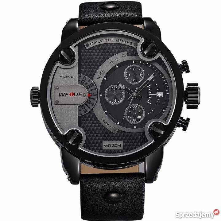 Luksusowy Zegarek męski XXL WEiDE Skóra DESIGN