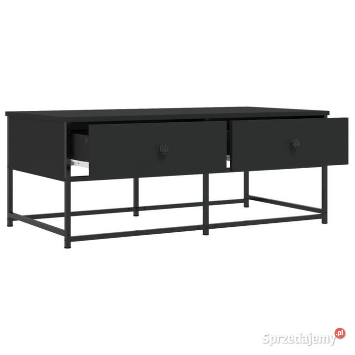 Stolik kawowy czarny 100x51x40 materiał Warszawa