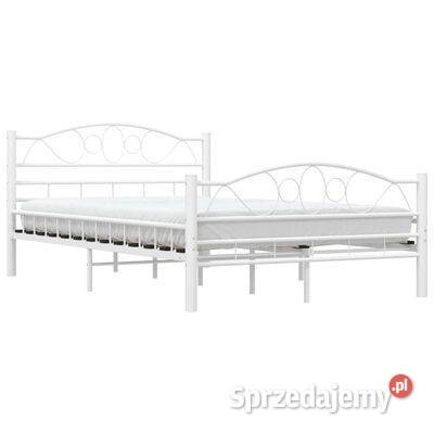 vidaXL Rama łóżka biała metalowa 120 x 200 mazowieckie sprzedam