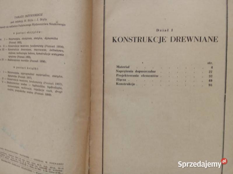 Tablice inżynierskie Budownictwo wodne łódzkie