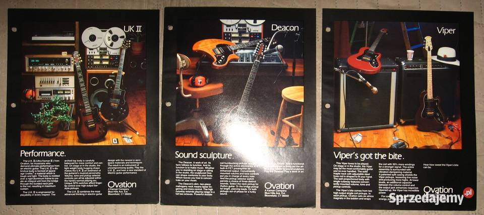 Ovation Magnum Deacon Viper Preacher broszury i Kępice