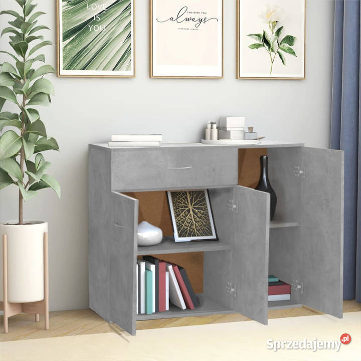 Szafka szarość betonu 88x30x70 materiał mazowieckie Warszawa