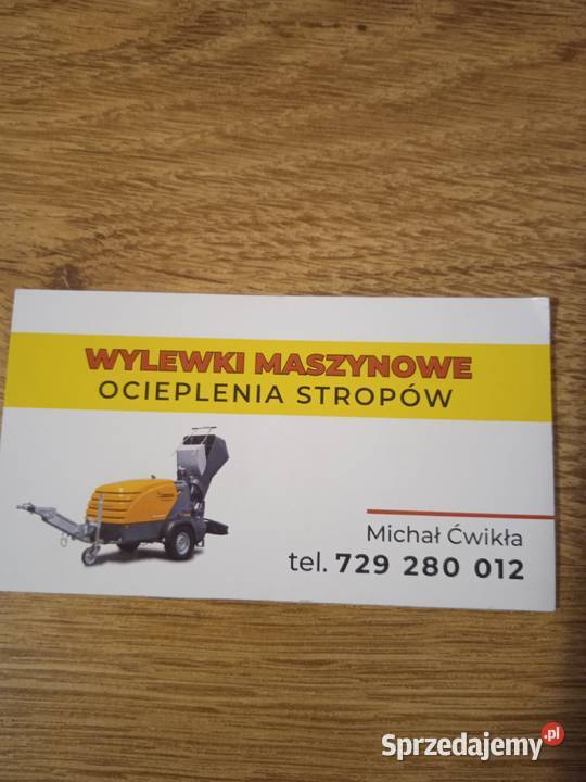 Wylewki maszynowe docieplenia poddaszy posadzki podkarpackie Tarnobrzeg usługi budowlane