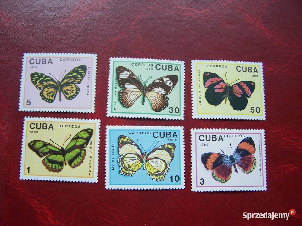 Kuba 1989 MNH Mi 526570 Fauna Owady Motyle Tychy sprzedam