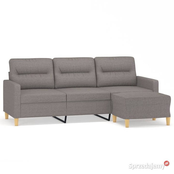 3osobowa sofa z podnóżkiem taupe 180 tkaniną Warszawa