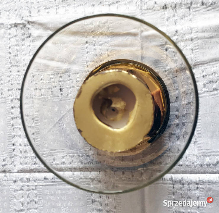 Skarby czasów PRLu Naczynie szklane świecznik sprzedam