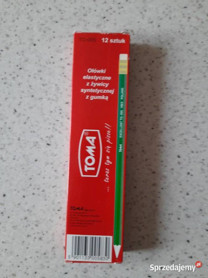 Ołówki Toma z gumką 12 sztuk Częstochowa sprzedam