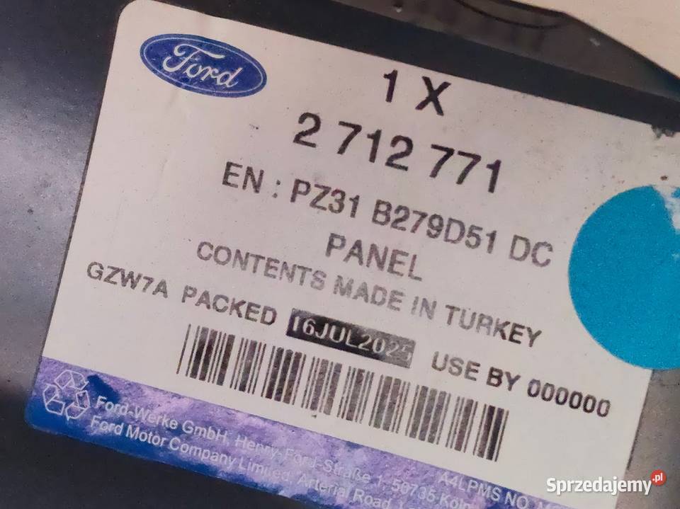 Błotnik Tylny Panel Lewy Ford Transit Custom Pleszew sprzedam