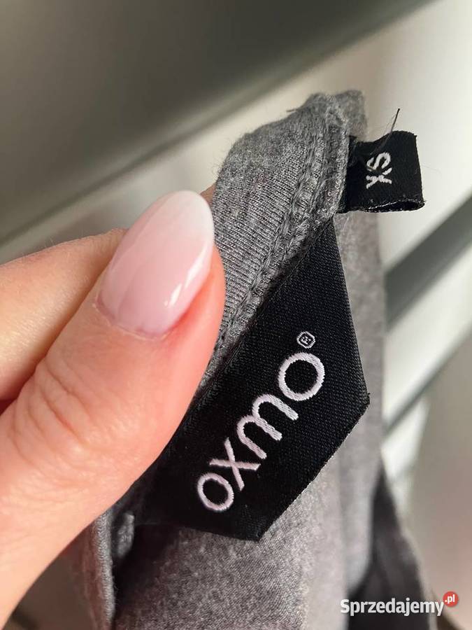 Longsleeve bluzka szara basic wiskoza Oxmo Topy i koszulki Nisko