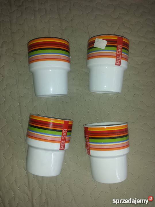 Nowe kubki szklanki folkowe Polska wielokolorowy Warszawa