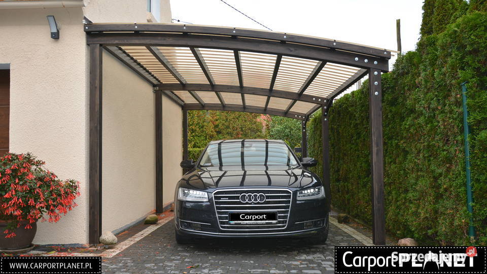 Wiata drewniana carport zadaszenie samochodu Altany i wiaty Poznań sprzedam