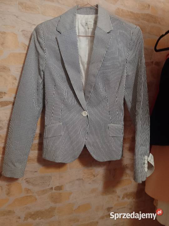 40L ZARA Biało granatowa kamizelka biznesowa z Kraków