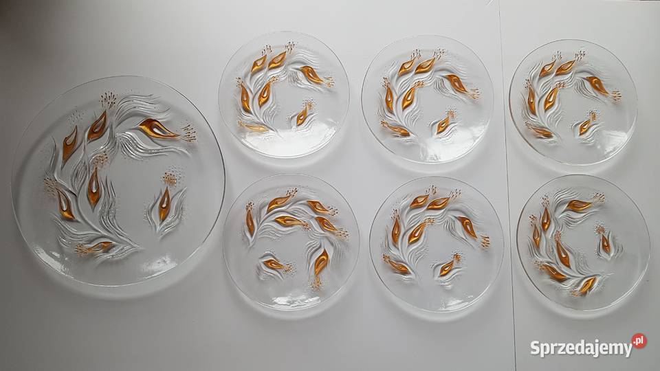Zestaw 61 talerzyki talerz patera Dream szkło Dąbrowa Górnicza