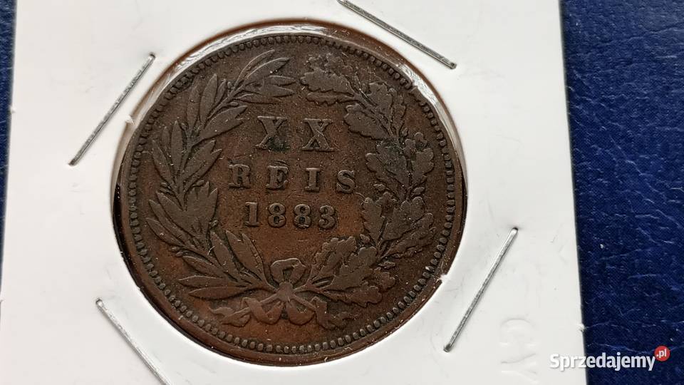 Stare monety 20 real 1883 Portugalia Lesko