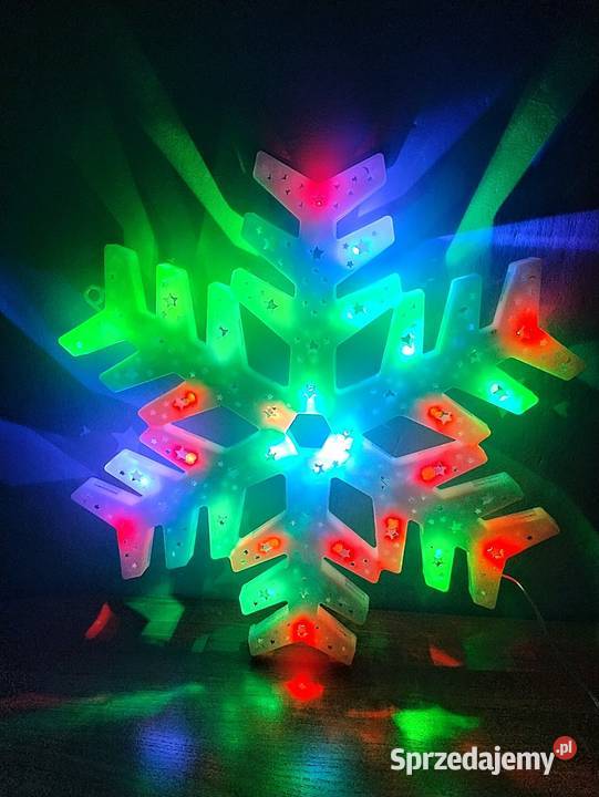 NOWA ozdoba świąteczna LED na okno Płatek Śniegu Blachownia